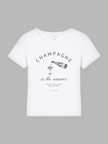 Damen Champagne – Champagner Glas T-Shirt, CHAMPAGNE is the answer