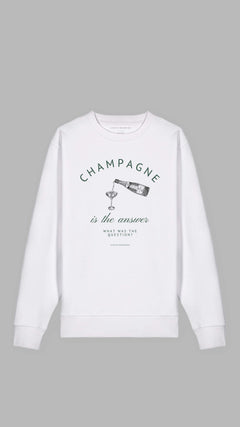Champagne Glas Bio-Baumwoll Sweatshirt Madison