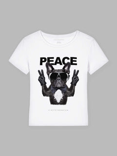 Frenchie Peace Bio-Baumwoll T-Shirt Mary