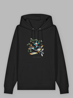 Money Plane Bio-Baumwoll Hoodie Brooklyn black