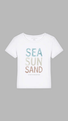 Sea Sand Bio-Baumwoll T-Shirt-Mary