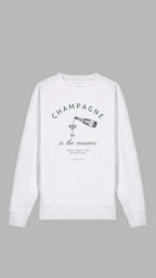 Champagne Glas Bio-Baumwoll Sweatshirt Madison