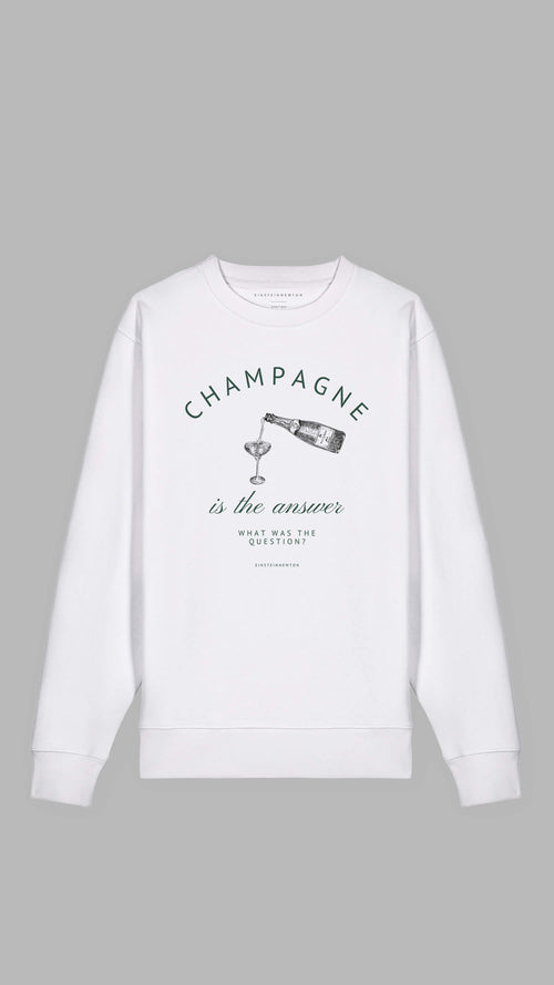 Champagne Glas Bio-Baumwoll Sweatshirt Madison