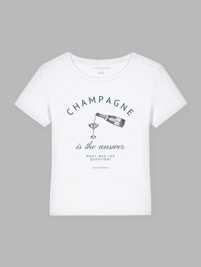 Champagne glass organic cotton T-shirt Mary