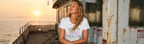 Damen Statements Banner – MEER GEHT IMMER, Lifestyle am Meer